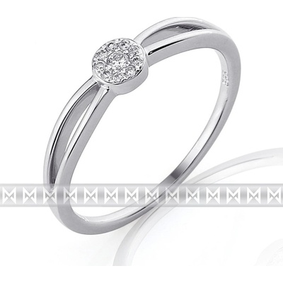 Klenoty Budín Luxusní zásnubní diamantový prsten z bílého zlata 3861306