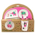Horecano kids-Детски сервиз за хранене 5 части със заоблена четирисексионна чиния "ПРИКАЗКА" (010- 2) (0107116)