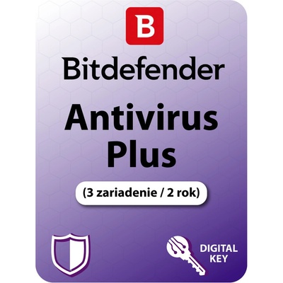 Bitdefender Antivirus Plus - 3 lic. 24 mes.
