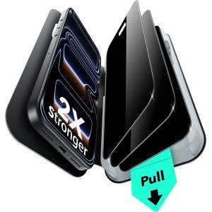 ESR Поверителен стъклен протектор ESR Privacy Tempered Glass UltraFit Classic (3 броя в комплект) - iPhone 18 Pro Max - Черен