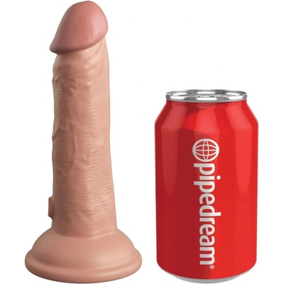 Pipedream King Cock Elite 6 Vibrating Silicone Dual Density Cock Light