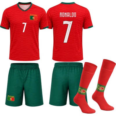 Jaks detský futbalový dres s pokolienkami RONALDO PORTUGALSKO komplet