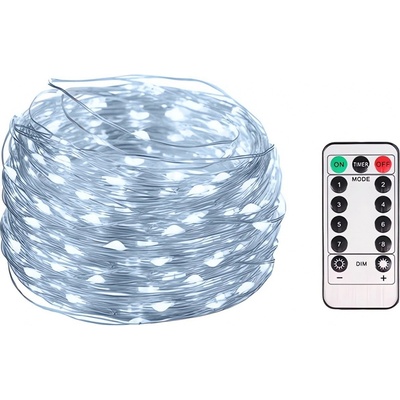 Verk 26206 Vánoční světelný závěs USB, 300 LED, dálkové ovládání, studená bílá 3 x 3 m
