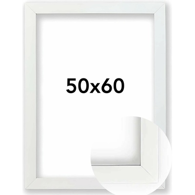Fotorámeček Stuttgart Rozměr: 50 x 60 cm, Barva: Bílá, Typ zasklení: Plexi