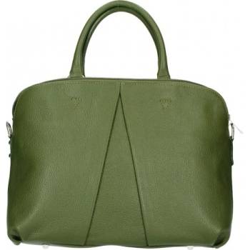 Made In Italy kožená kabelka MI87 vojenska zelená