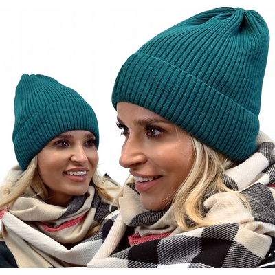 Fashionweek Módní dámská čepice beanie ZIZI-N1 Tyrkysový