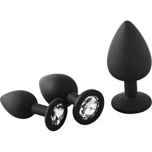 DreamToys Комплект от 3 бр анални разширители от силикон с кристал FantАsstic