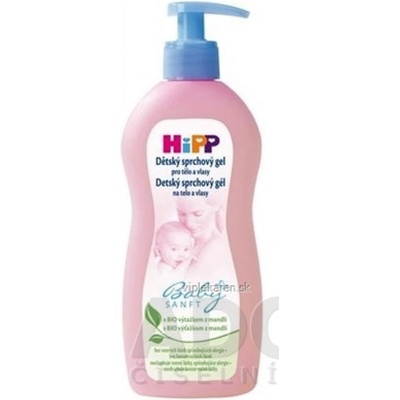 HiPP BabySANFT Detský sprchový gél s pumpičkou, na telo a vlasy 400 ml