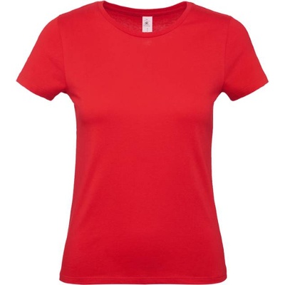 B&C Collection B&c e150 / Дамска тениска с обло деколте - червена xs (01002t00400)
