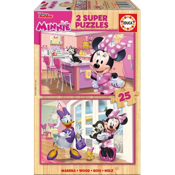 Image 1 of Educa - Puzzle 2x25 Minnie Happy Helpers - 40 - 99 piese
