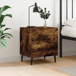vidaXL Нощно шкафче, опушен дъб, 40x35x47, 5 см, инженерно дърво (827350)