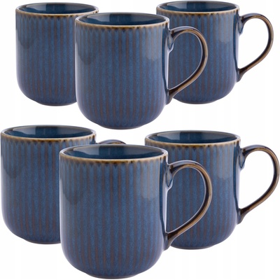 Design Porcelánový hrnek Altom modrý Reactive Stripes 6 x 400 ml
