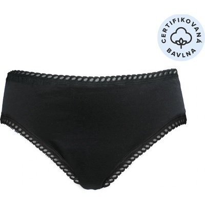Anaé by Ecodis Menstruační kalhotky Panty na střední menstruaci černé z certifikované biobavlny