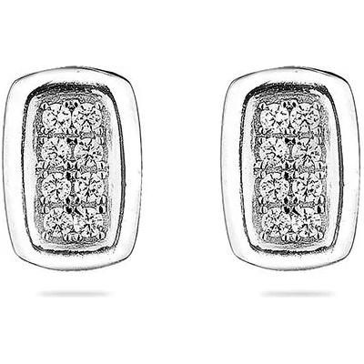 Swan Сребърни обици с камъчета от циркон END702E Swan