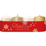 Bartek Candles Свещи Bartek бляскави 50x70 жълти микс 420 г