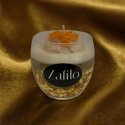 Zafilo Zlatá růže ve skle 390 g