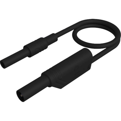 Hirschmann Test & Measurement MAL S WS-B 25/2,5 sw bezpečnostní měřicí kabely 4mm bezpečnostní zdířka Stohovatelný bezpe