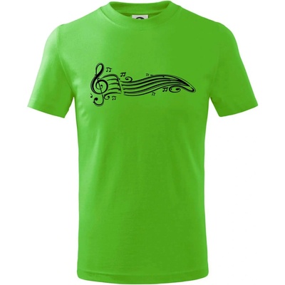 Noty vlna tričko detské Apple Green