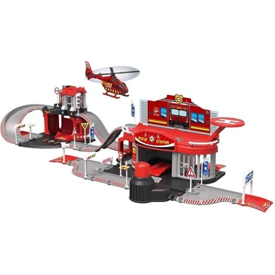 Bavytoy Hasičská stanice s vozidly a 2 figurkami BV0554