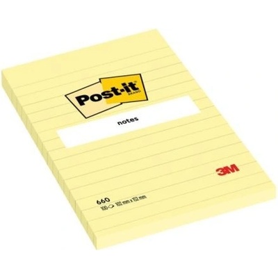 POST-IT Bloček Post-it 102x152 žltý linajkový (MM066000)