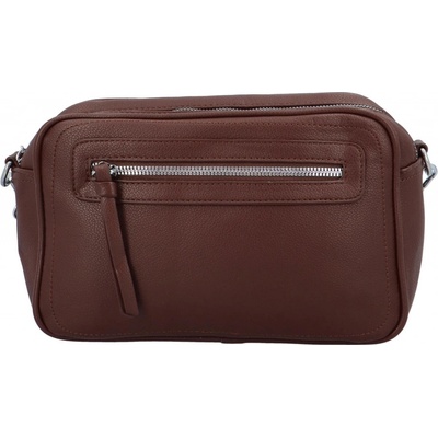 Příjemná dámská koženková crossbody Ivette čokoládová