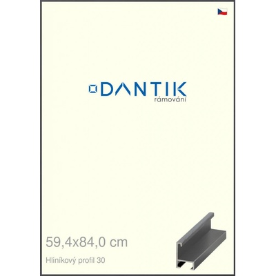 DANTIK rám na obraz 59,4x84 Dýha barevná šedá tmavá