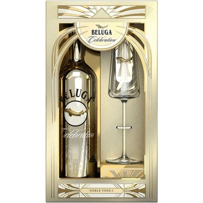 Beluga Noble Celebration 40% 1 l (dárkové balení 1 sklenice)