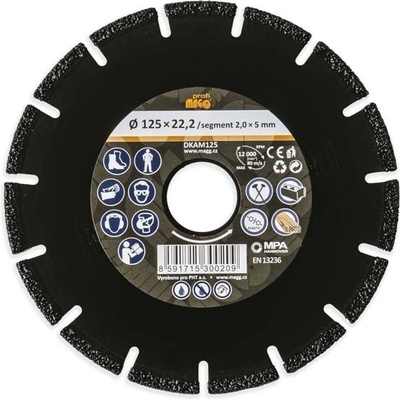 Magg DKAM125 Speciální diamantový řezný kotouč 125x22,2mm