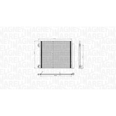 Kondenzátor, klimatizace MAGNETI MARELLI 350203832000