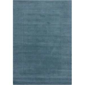 Flair Rugs Тъмносин ръчно изработен вълнен килим 120x170 cm Textured Wool Border - Flair Rugs (503119375000)