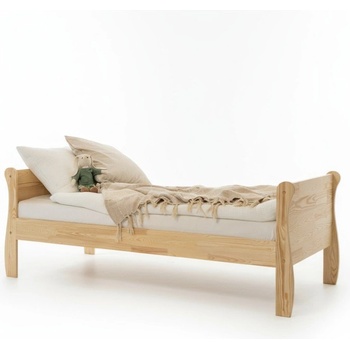 Adeko Детско легло от масивен бор с включена подматрачна рамка в естествен цвят 90x200 cm Roma - Adeko (ROMA90X200)