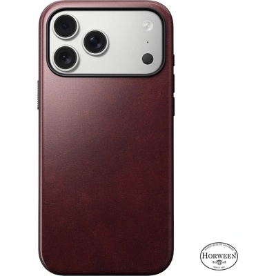 Nomad Кожен (естествена кожа) кейс с MagSafe за iPhone 17 Pro Max - Nomad Modern Horween Leather MagSafe Case (бордо) (NM011840858)