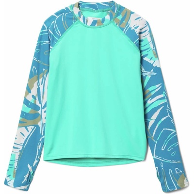 Columbia Sandy Shores Printed LS Sunguard Electric Turquoise Deep Marine King Pal