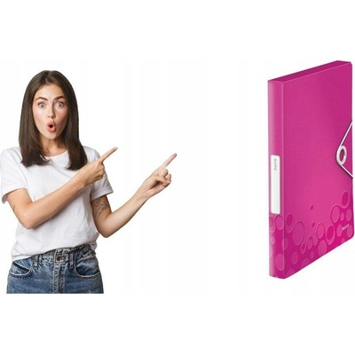 Leitz Box na dokumenty Wow - A4 růžový 46290023 – Zboží Živě