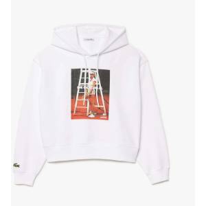 Lacoste Суичър Lacoste Oversized Print Hoodie - White