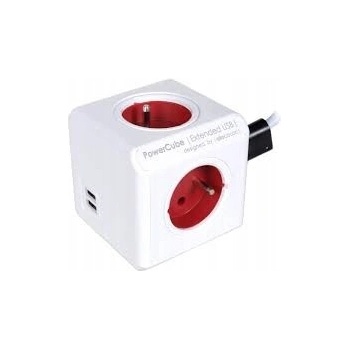Cubenest PowerCube Extended USB 1,5m Red 2402RD/FREUPC