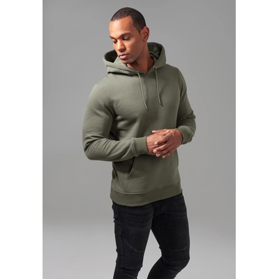 Urban Classics Мъжки изчистен тъмнозелен суичър Urban Classics oliveUB-TB1592-00176 - Тъмнозелен, размер M