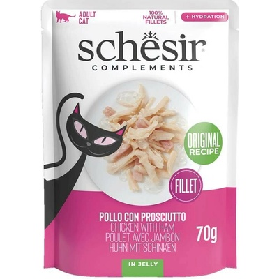 Schesir Cat Complements Kuracie so šunkou v želé 70 g