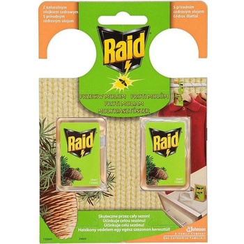 Raid háček proti šatním molům s vůní cedru 2 ks