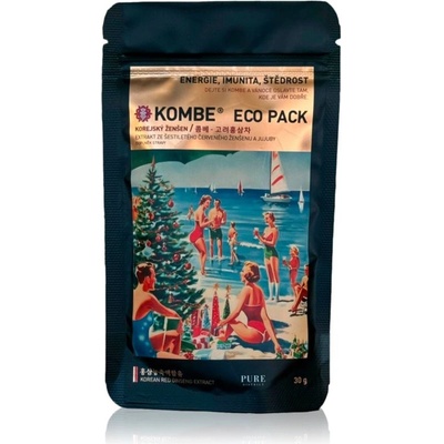 Kombe Ženšenový extrakt ECO PACK Christmas Edition čaj s ženšenem limitovaná edice Beach 30 g