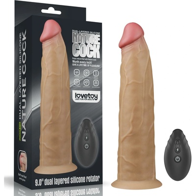 Lovetoy 9.0' Dual Layered Platinum Silicone Rotator