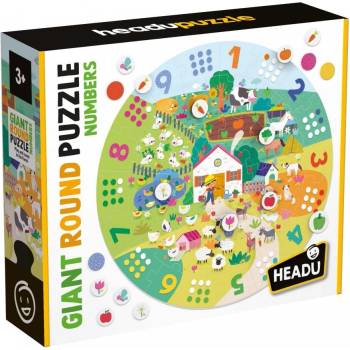 Image 1 of Headu Голям кръгъл пъзел Headu - Числа (HMU55621)