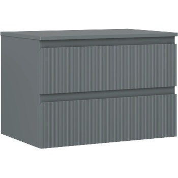 Mexen Rivel шкаф за баня под мивка 70 см с плот, 2 чекмеджета, релефен, графит мат - 91A20-07047-2-BFFC66 (91A20-07047-2-BFFC66)