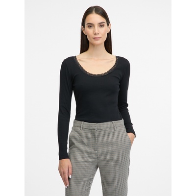 Orsay Черна дамска тениска с дълъг ръкав ORSAY Orsay | Cheren | ЖЕНИ | XS