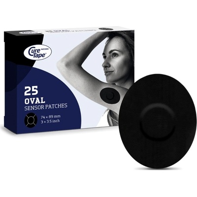 CureTape Sensor Patches náplasti na senzor 25 ks Classic černá