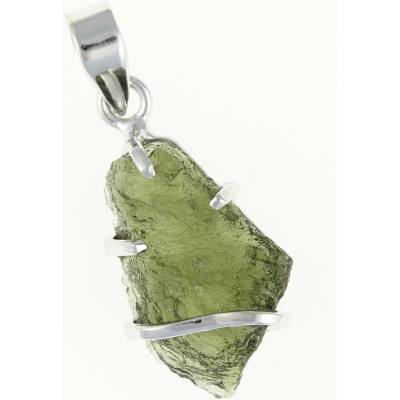 My Moldavite Stříbrný přívěsek s přírodním vltavínem SATP065