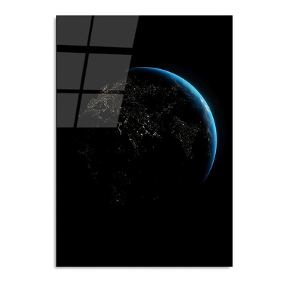 Wallity Живопис върху стъкло 70x100 cm Earth - Wallity (123BZM1255)