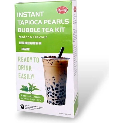 KLKW Sada na prípravu bubble tea s tapiokovými perlami Matcha 210 g