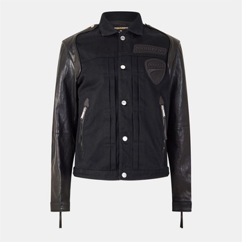 Dsquared2 Яке DSQUARED2 Men's Leather Slim Fit Jacket - Black
