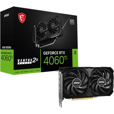 MSI GeForce RTX 4060 Ti VENTUS 2X BLACK Е1 8GB